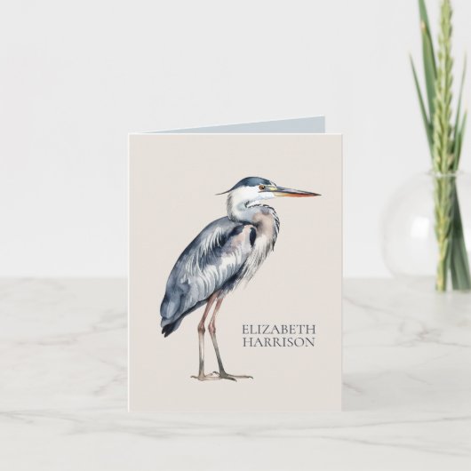 Coastal Blue Heron Bird Personalized (Vorderseite)