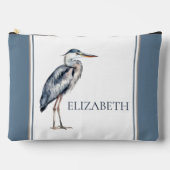 Coastal Blue Heron Bird Personalized Zubehörtasche (Vorderseite)