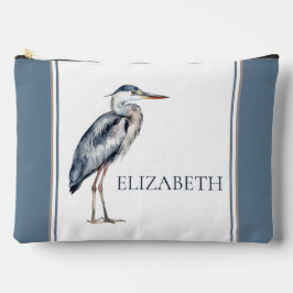 Coastal Blue Heron Bird Personalized Zubehörtasche