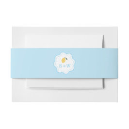 Coastal Blue Lemon Amalfi Wedding Belly Band