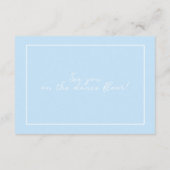 Coastal Blue Lemon Amalfi Wedding RSVP Card Begleitkarte (Rückseite)