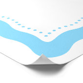 Coastal Blue Lemon Amalfi Wedding Welcome Sign Poster (Ecke)