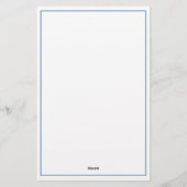 Coastal Blue Palmetto Palm Tree Personalisiert Briefpapier (Rückseite)