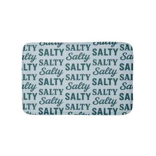 Coastal Blue Salty Life | Graphic Nautical Beach Badematte (Vorderseite)