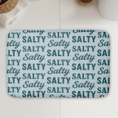 Coastal Blue Salty Life | Graphic Nautical Beach Badematte