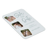 Coastal Blue Save the Date Magnet (Rechte Seite)
