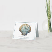 Coastal Blue Scallop Seashell Personalisiert (Vorderseite)