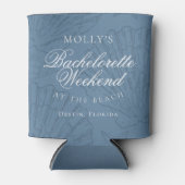 Coastal Blue Seashell Bachelorette Favor Dosenkühler (Vorderseite)