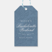 Coastal Blue Seashell Bachelorette Favor Geschenkanhänger (Vorderseite)
