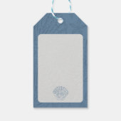 Coastal Blue Seashell Bachelorette Favor Geschenkanhänger (Rückseite)