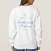 Coastal Blue Seashell Junggesellinnenabschied Sweatshirt (Rückseite)