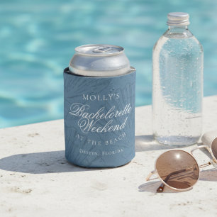 Coastal Blue Seashell Junggesellinnenparty-Geschen Dosenkühler
