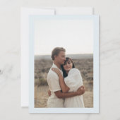 Coastal Blue Shell Hand Drawn Seashell Wedding Save The Date (Rückseite)