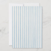 Coastal Blue Stripe Whimsical Hand Drawn Wedding Einladung (Rückseite)