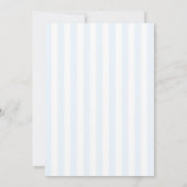 Coastal Blue Stripes Shell Beach Wedding Save The Date (Rückseite)
