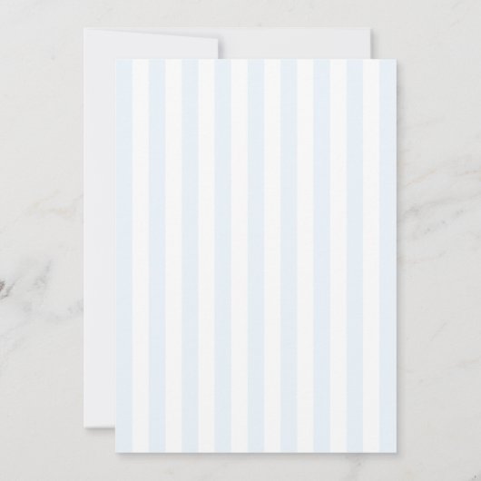 Coastal Blue Stripes Shell Beach Wedding Save The Date (Rückseite)