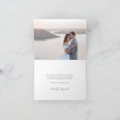 Coastal Blue Watercolor Hochzeit Dankeskarte (Innenseite)