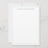 Coastal Blue Watercolor Sailboat Personalized Note Mitteilungskarte (Rückseite)