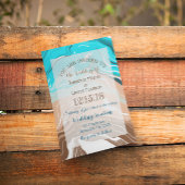 Coastal Blue Wedding Einladung