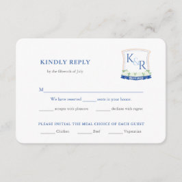 Coastal Blue Wedding Wappen UAWG Begleitkarte