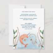 Coastal Blue Whale Nautical New Address Moving Ankündigung (Rückseite)