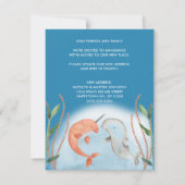 Coastal Blue Whale Nautical New Address Moving Ankündigung (Rückseite)