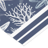 Coastal Blue White Kurzer Tischläufer (Ecke)