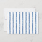 Coastal Blues Seashells & Script Wedding RSV RSVP Karte (Rückseite)