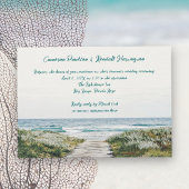 Coastal Boardwalk handgeschriebene Quill Pen Hochz Einladung