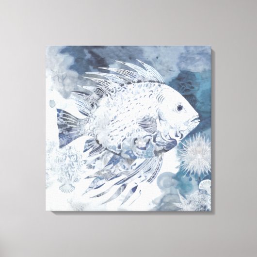 Coastal Boho Fish Canvas Print Leinwanddruck (Vorderseite)