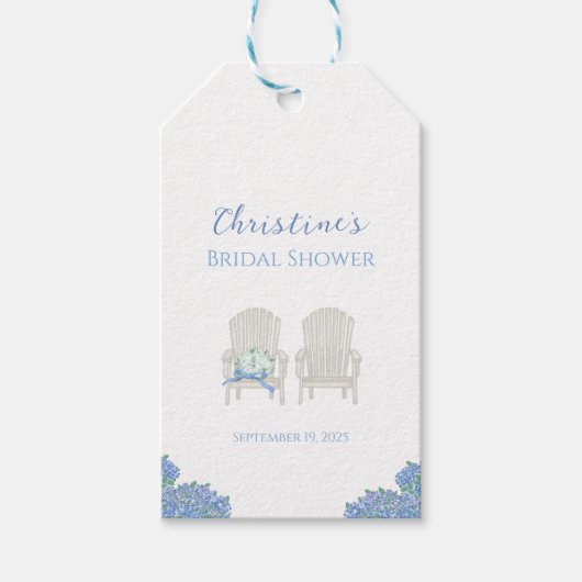 Coastal Bouquet Brautparty Vielen Dank, dass Sie T Geschenkanhänger (Vorderseite)