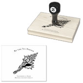 Coastal Boutique Logo Shell Illustration Gummistempel (Stempel)