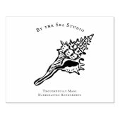 Coastal Boutique Logo Shell Illustration Gummistempel (Prägung)