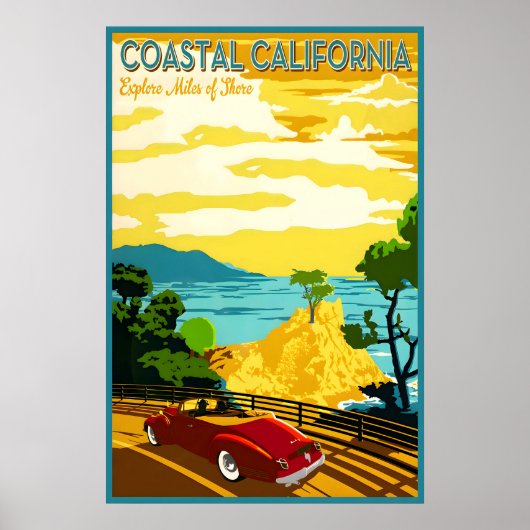 Coastal California Pacific Coast 17 Mile Drive Poster (Vorne)