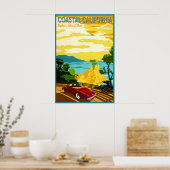 Coastal California Pacific Coast 17 Mile Drive Poster (Küche)