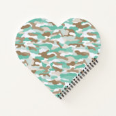 Coastal Camouflage Herz Notizblock (Rückseite)