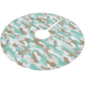 Coastal Camouflage Polyester Weihnachtsbaumdecke (Schrägansicht)