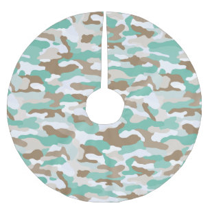 Coastal Camouflage Polyester Weihnachtsbaumdecke