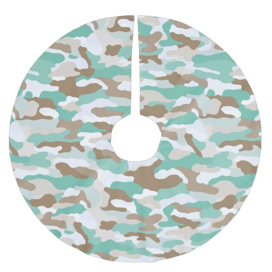Coastal Camouflage Polyester Weihnachtsbaumdecke (Vorderseite)