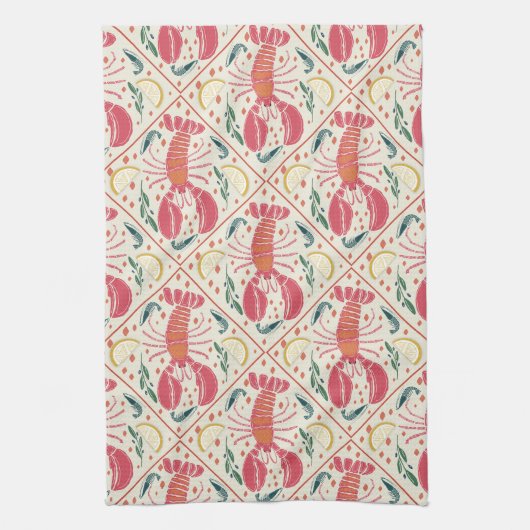 Coastal Catch Seafood Boil Geschirrtuch (Vertikal)