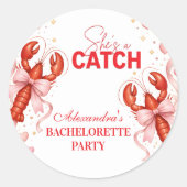 Coastal Catch Vintage Bachelorette Party Runder Aufkleber (Vorderseite)