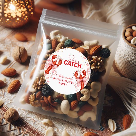 Coastal Catch Vintage Bachelorette Party Runder Aufkleber