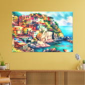 Coastal Charm Italien Cinque Terre | Leinwanddruck (Insitu (Wohnzimmer))