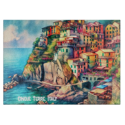 Coastal Charm Italien Cinque Terre | Schneidebrett (Vorderseite)