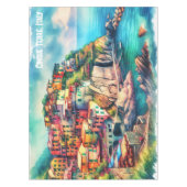 Coastal Charm Italien Cinque Terre | Tischdecke (Vorderseite)