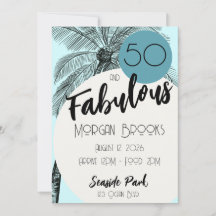 Coastal Chic 50 and Fabulous Birthday Aqua