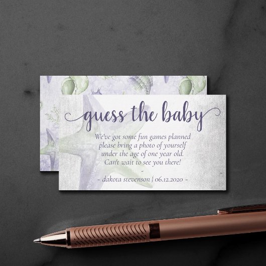 Coastal Chic | Anfrage zum Foto Lila Starfish Rats Begleitkarte