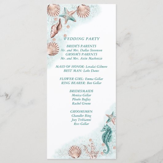 Coastal Chic | Aquamarine Hochzeitsfeier für das K Programm (Rückseite)