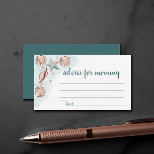 Coastal Chic   Aquamarines grünes Korallenriff Mom Begleitkarte