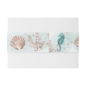 Coastal Chic | Aquamarines Party des grünen Korall Einladungsbanderole (Rückseitenbeispiel)